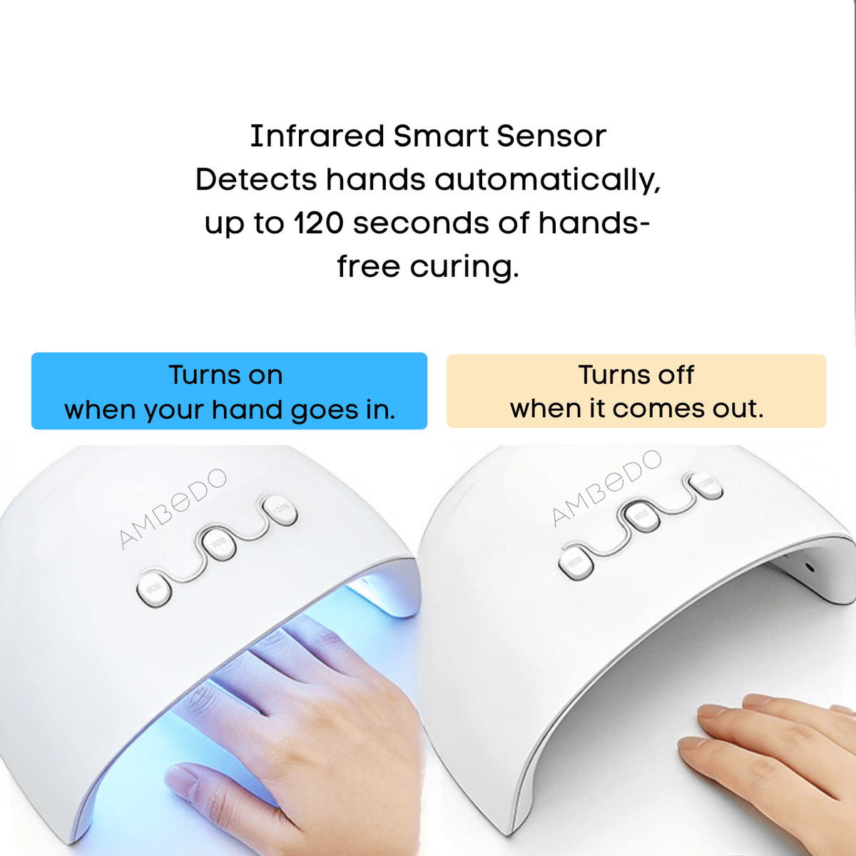 48W LED Nail Lamp | Smart Sensor Nail Lamp - Ambedo Beauty