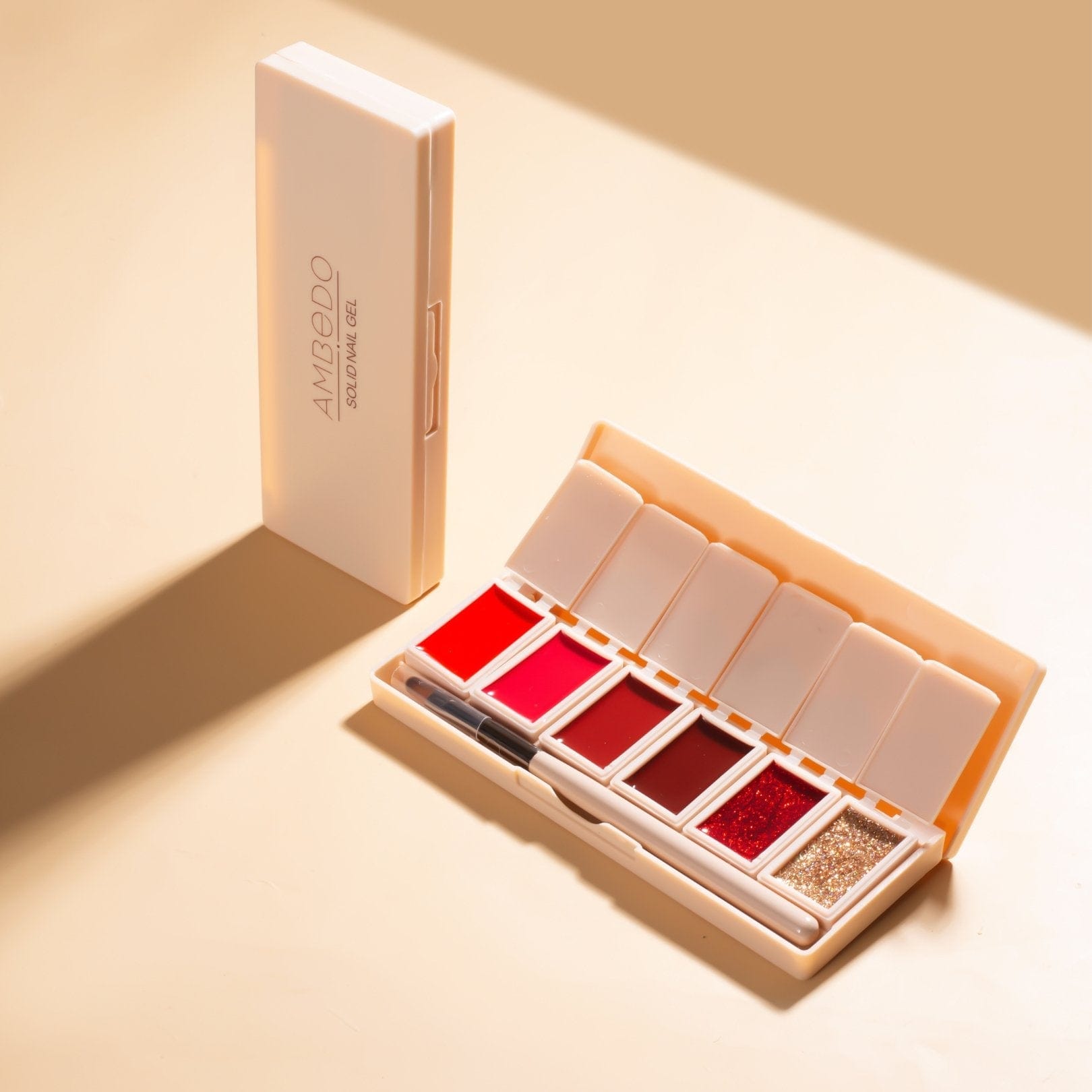 6 - Pan Solid Gel Nail Polish Palette | Chilli - Ambedo Beauty