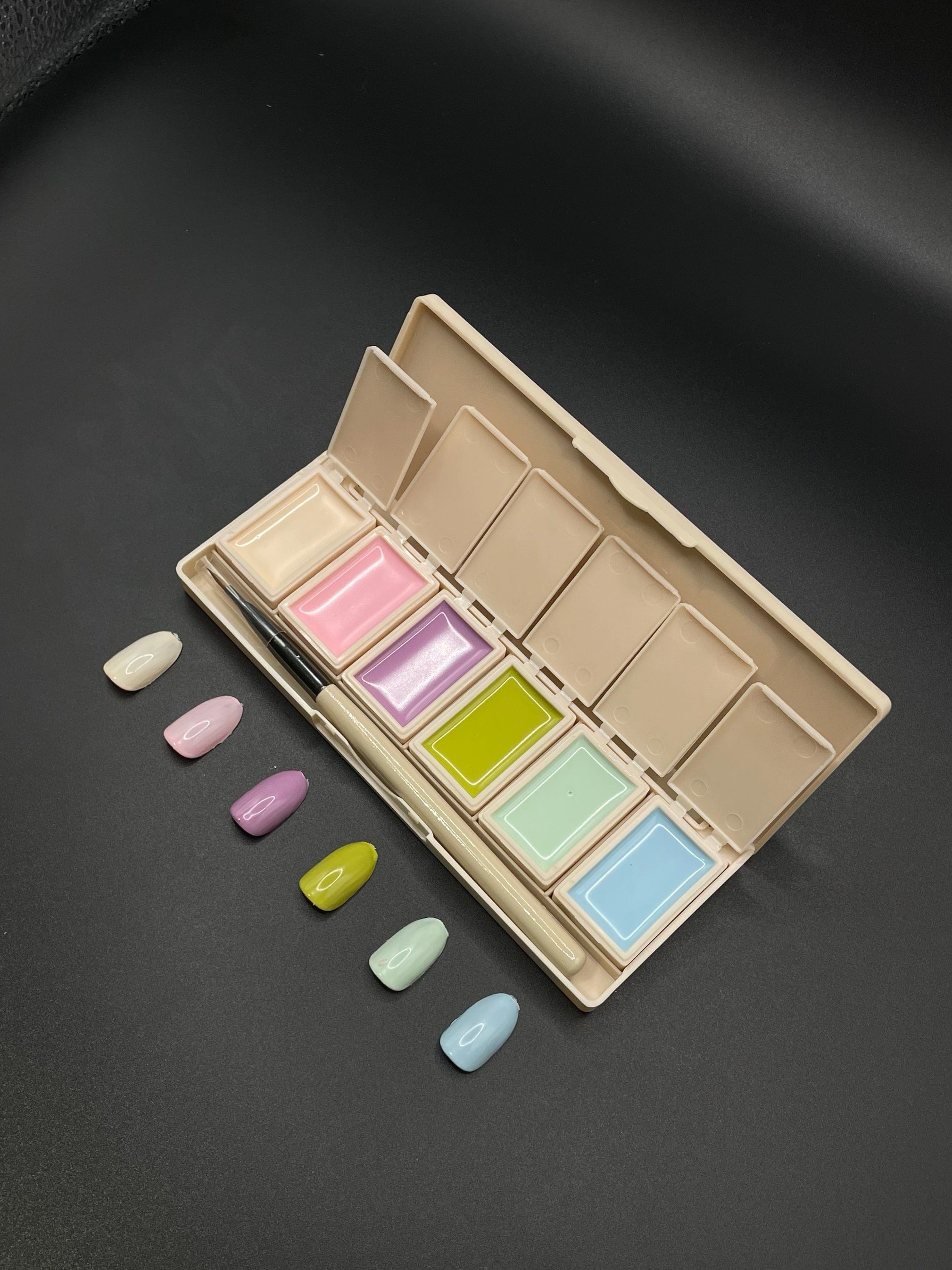 Ambedobeauty Nail Polishes 6-Pan Solid Gel Nail Polish Palette | Day Dream