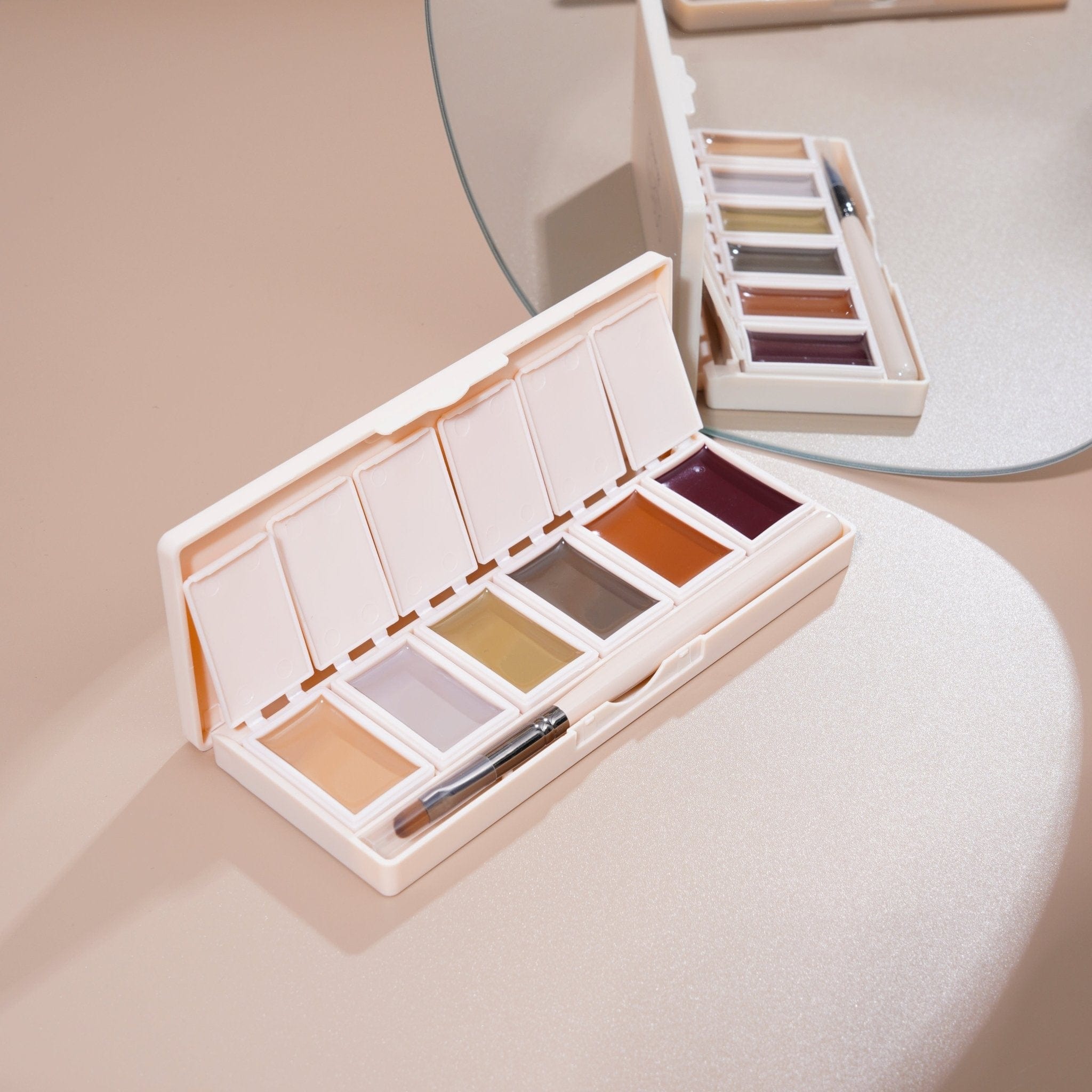 6 - Pan Solid Gel Nail Polish Palette | Earth - Ambedo Beauty