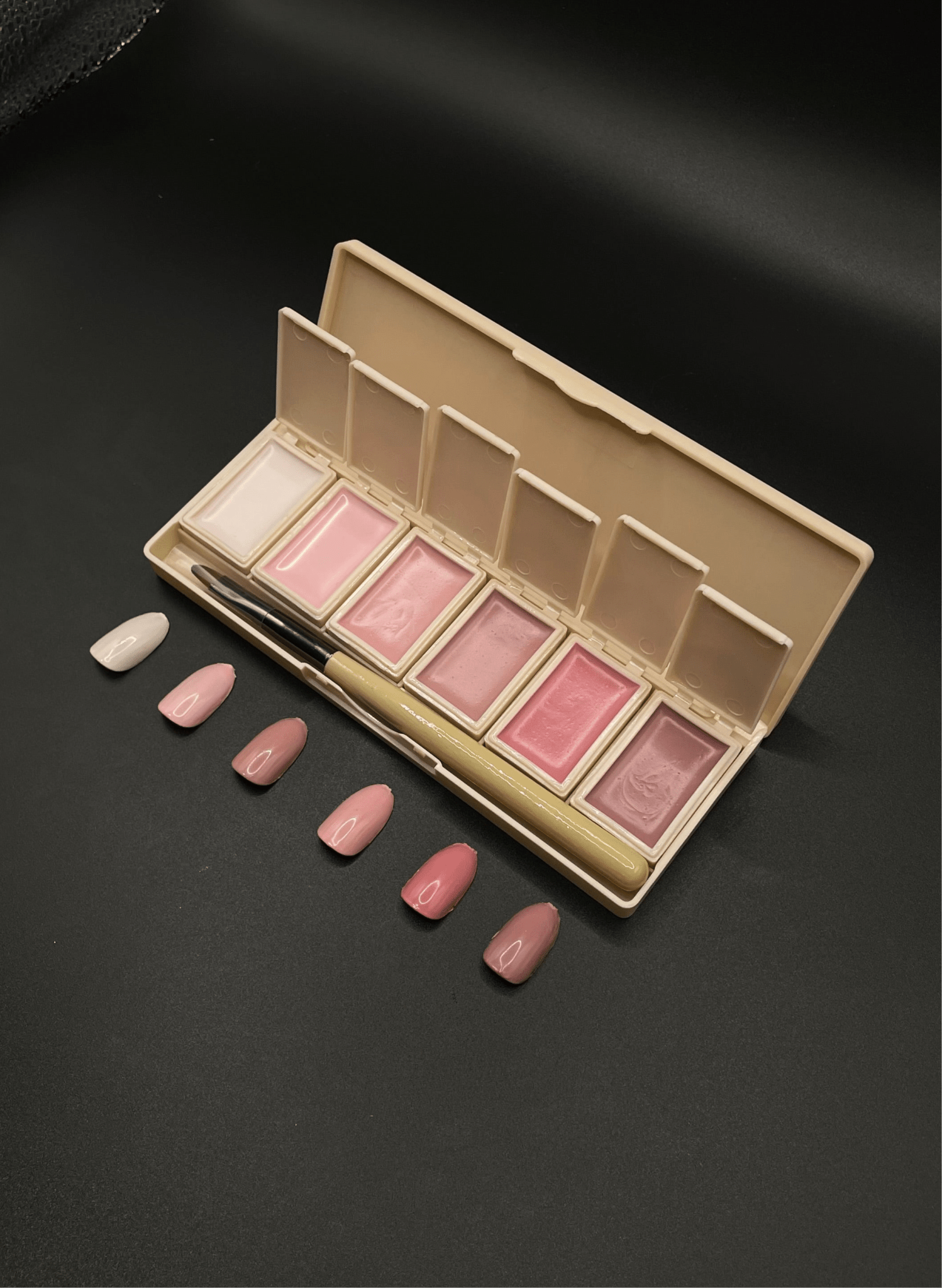 6 - Pan Solid Gel Nail Polish Palette | Rosè - Ambedo Beauty