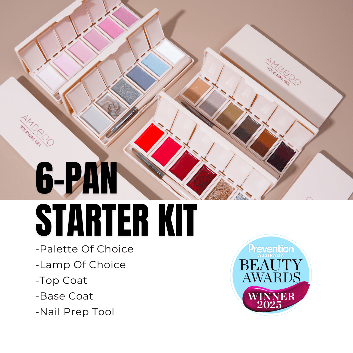 Award Winning 6 - Pan Starter Kit | Home Use - Ambedo BeautyNail Polishes