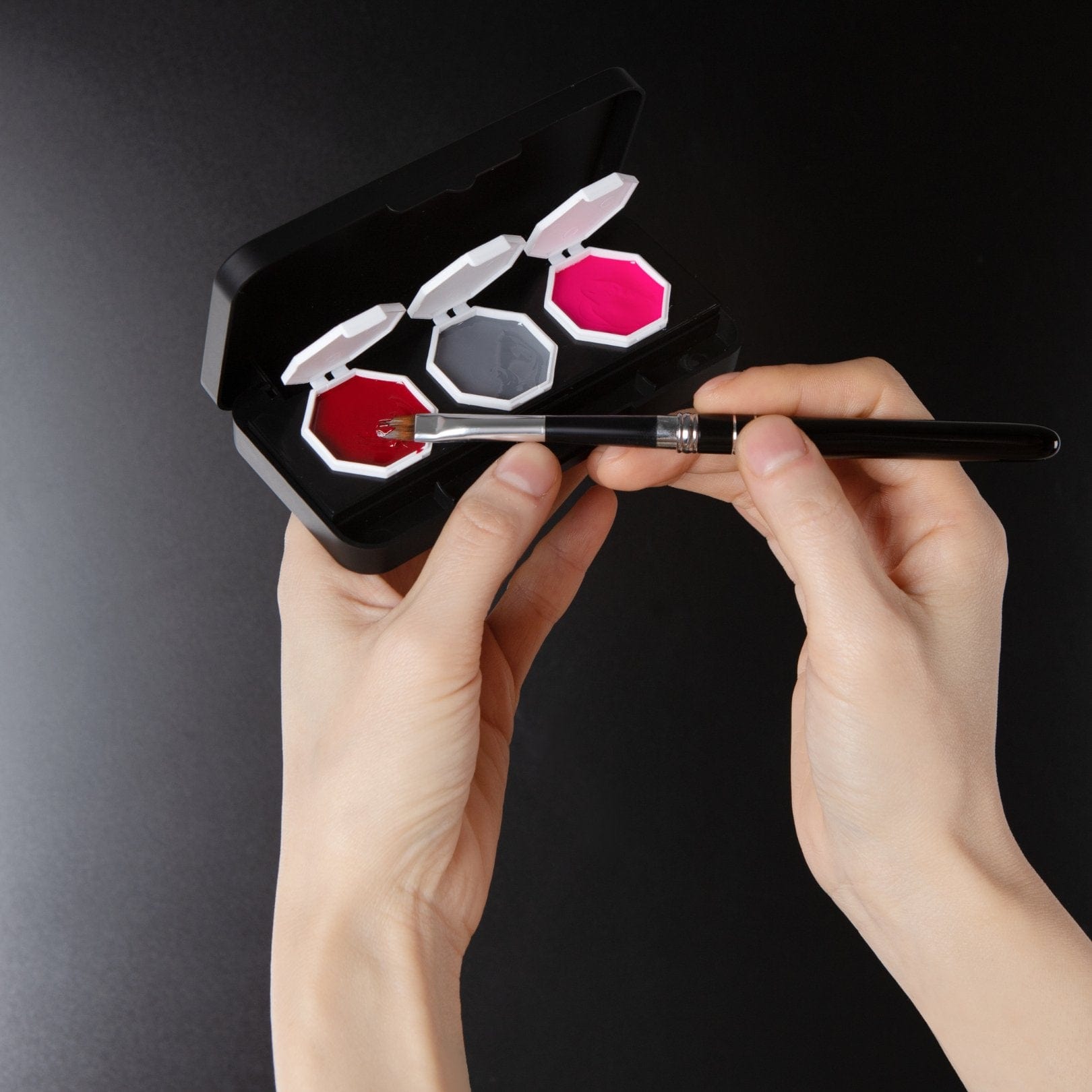 The Ambedo solid gel nail Polish palette customisable colours, pick your own colours