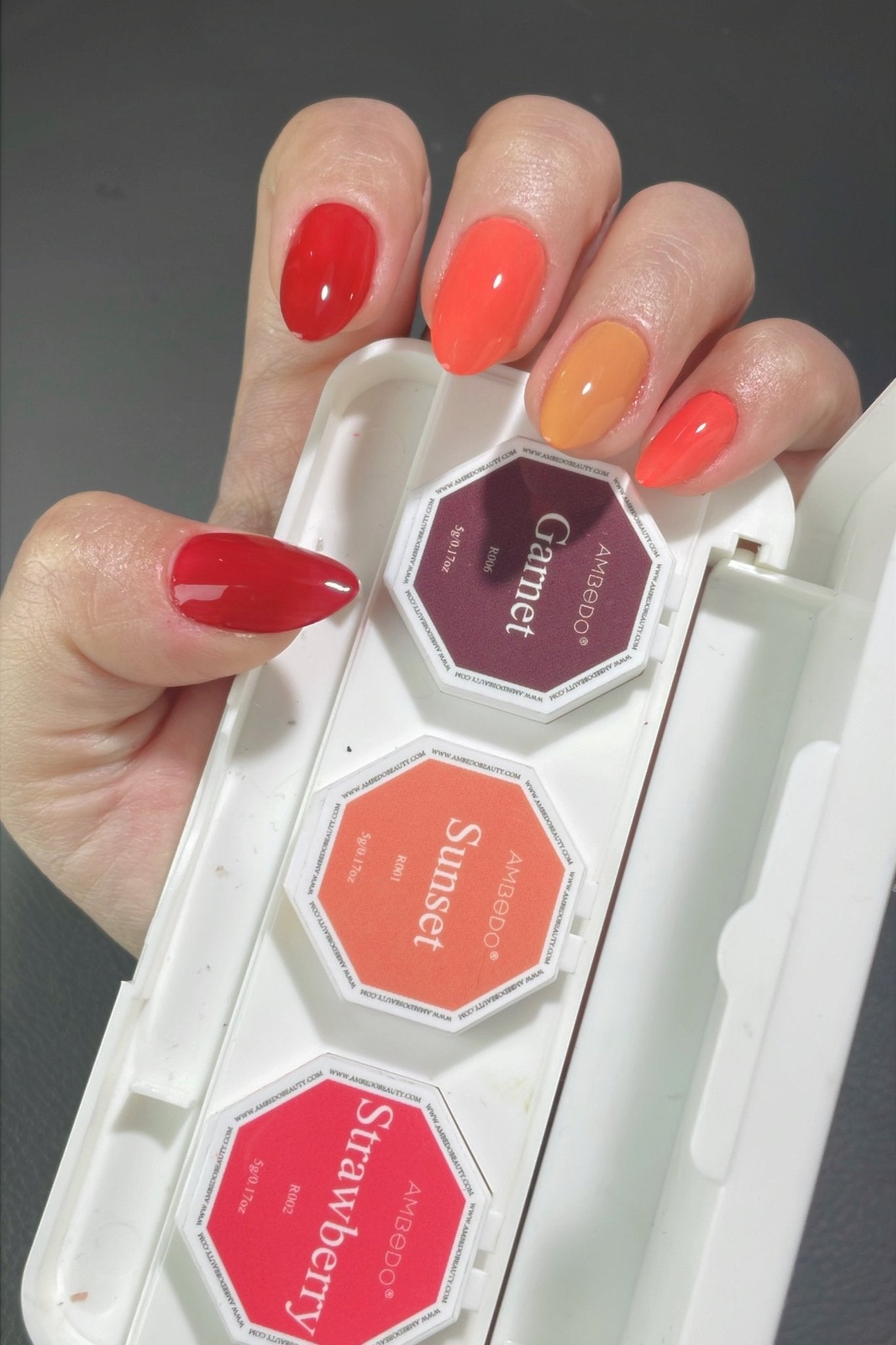 DIY Gel Capsule Refills| Red Reign - Red/Orange - Ambedo BeautyNail Polishes