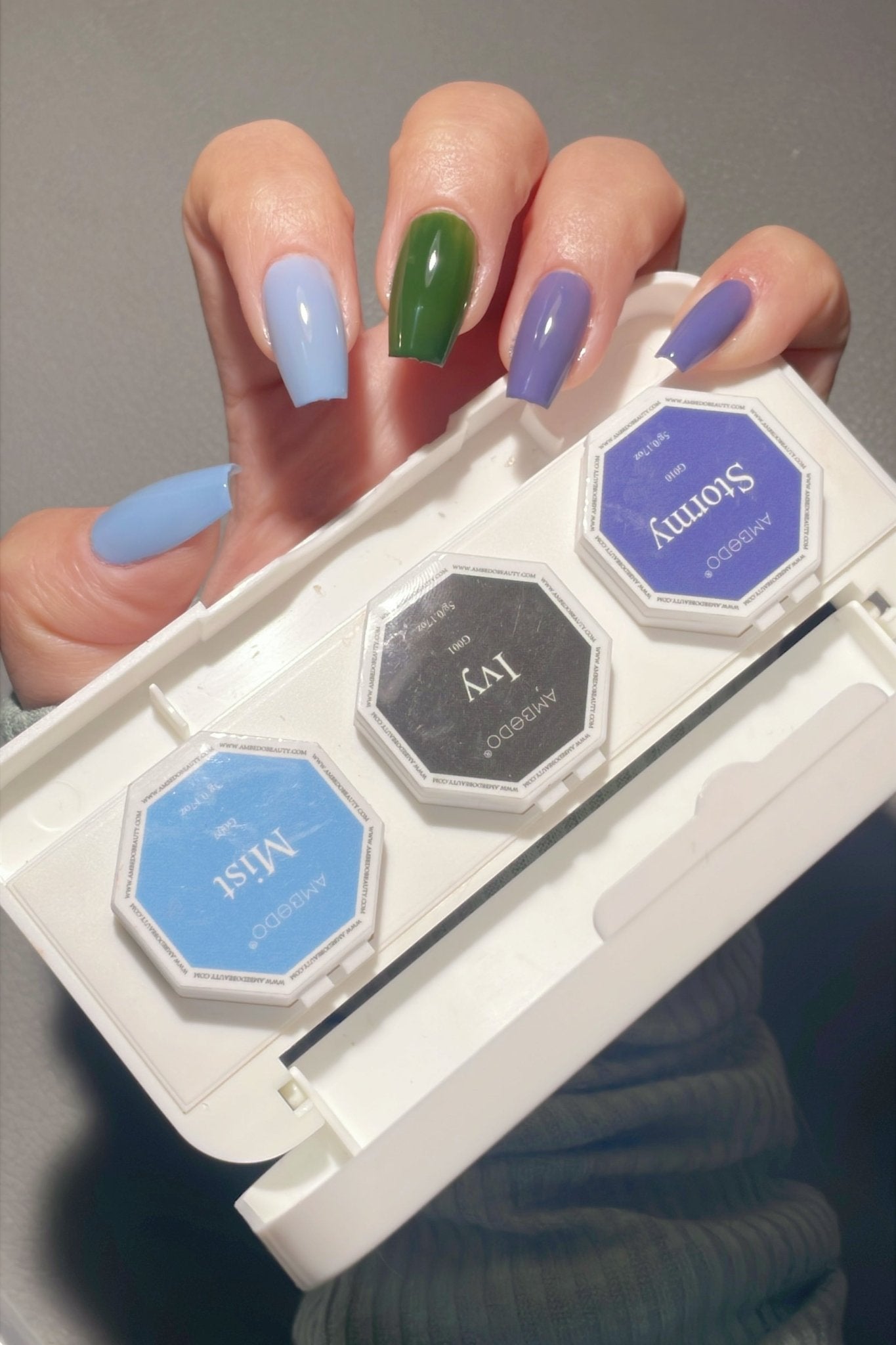 DIY Gel Refill Capsules| Misty Coast - Blue/Green/Grey - Ambedo BeautyNail Polishes