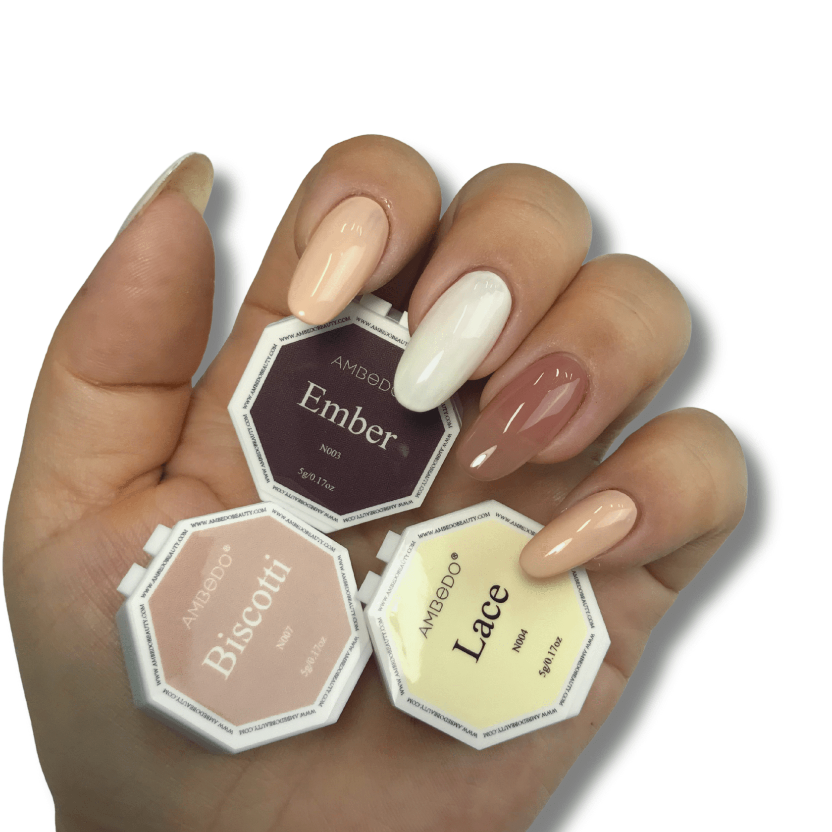 Ambedobeauty Nail Polishes DIY Gel Refill Capsules| Neutral Core-Beige/Cream/Nude