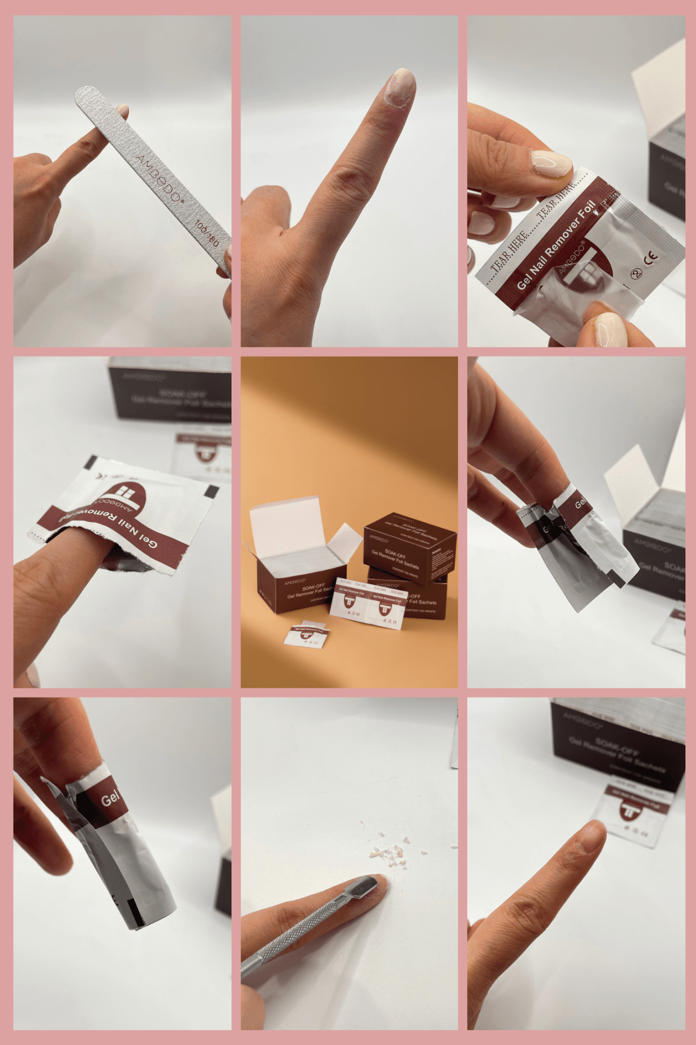 Premium Gel Nail Remover Foil Wraps | 100pcs - Ambedo Beauty