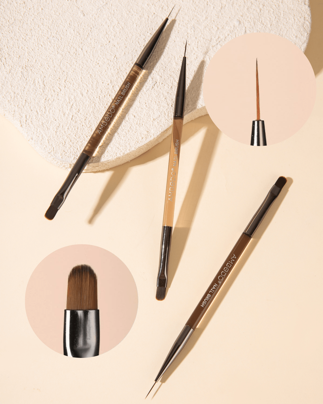 Ambedobeauty Nail Tools Multi-Function (Builder Gel) Premium Nail Art Brushes