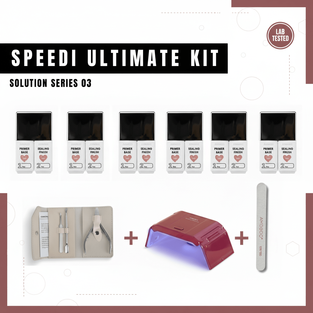 Speedi Mani Ultimate Starter Kit | 6 Colours With Lamp - Ambedo BeautyNail Polishes