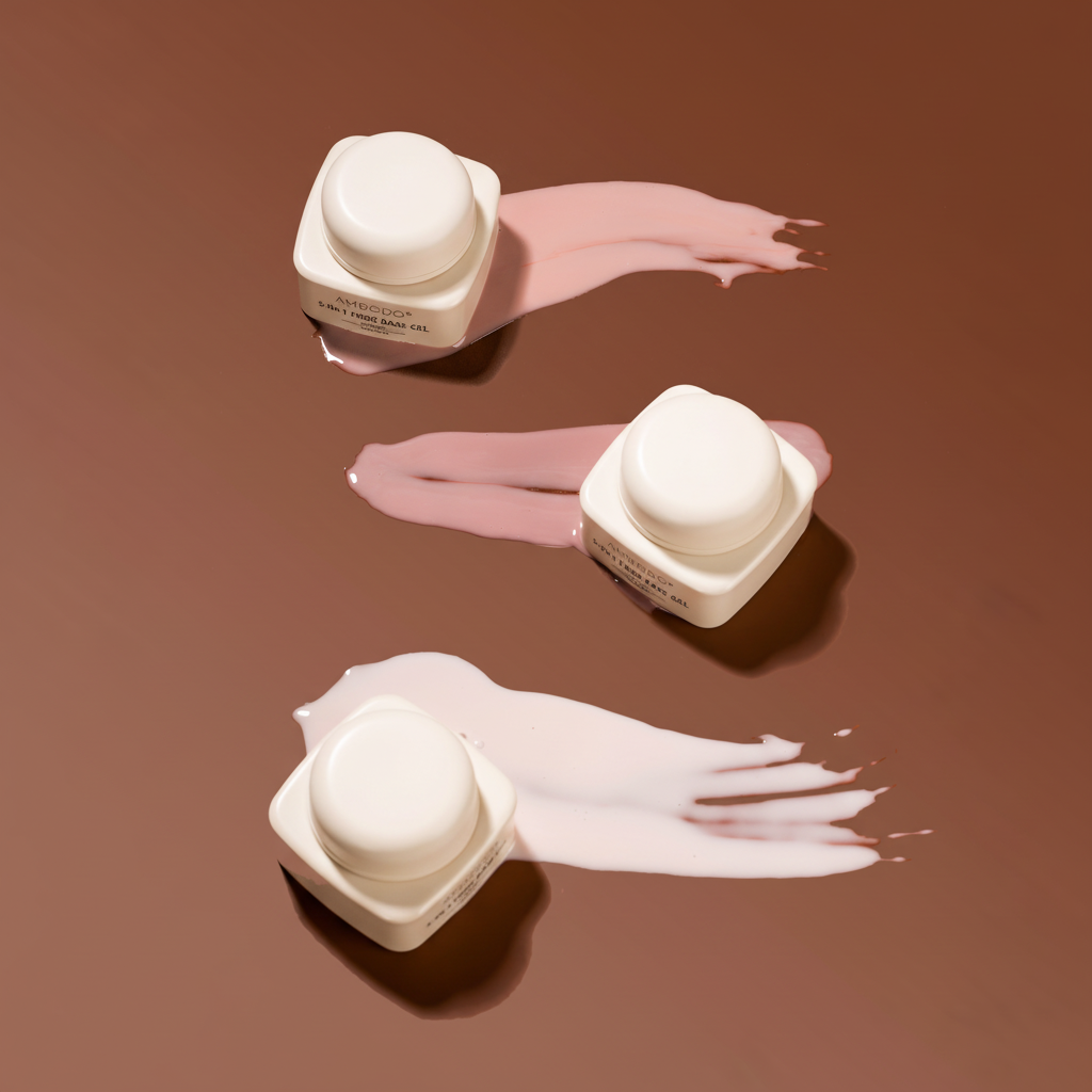 Square format builder gel product photography