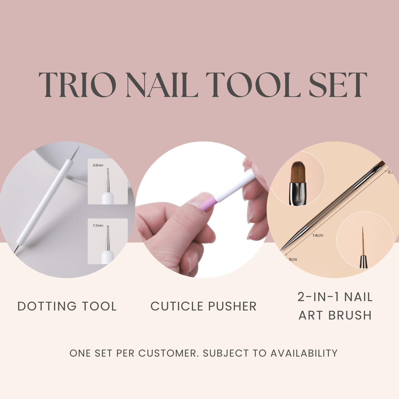 Ambedo Beauty free_gift Trio Nail Tool Set