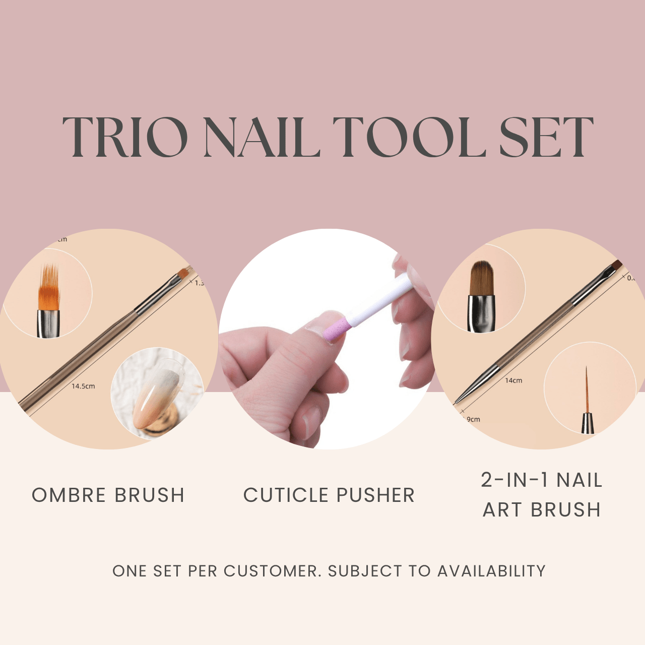Ambedo Beauty free_gift Trio Nail Tool Set