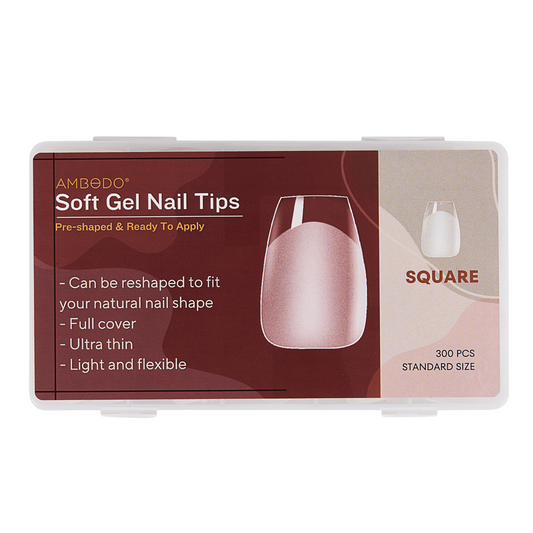 300pcs Ultra-Thin Nail Extension Soft Nail Tips - Square