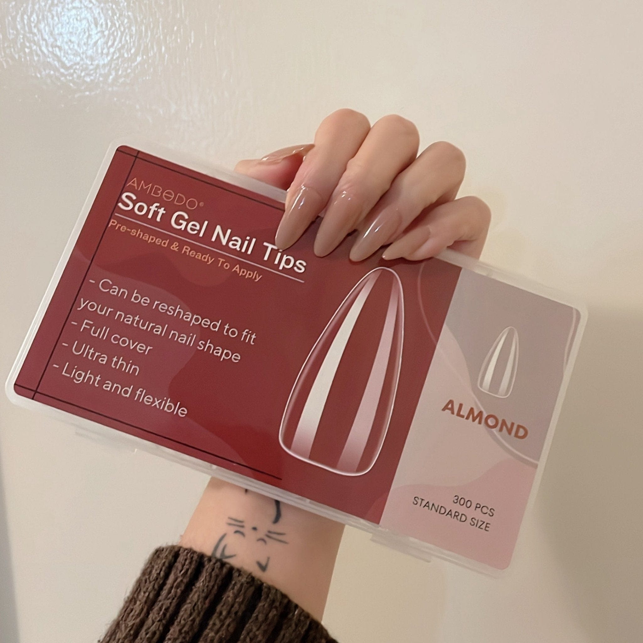 300pcs Ultra - Thin Nail Extension Soft Nail Tips - Ambedo Beauty