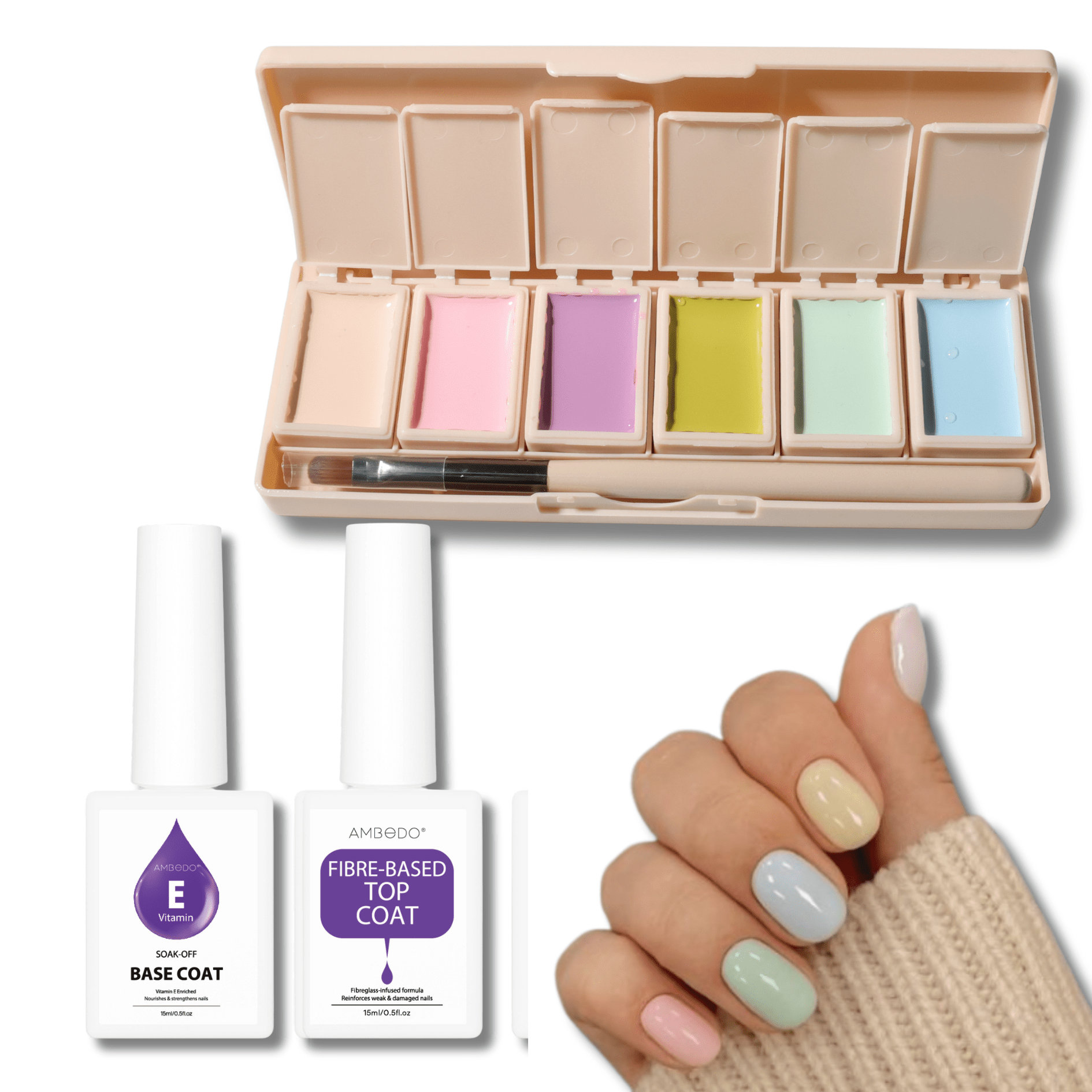 Ambedobeauty Nail Polishes Daydream / Premium Nourishing 6-Pan Nail Lover's Kit