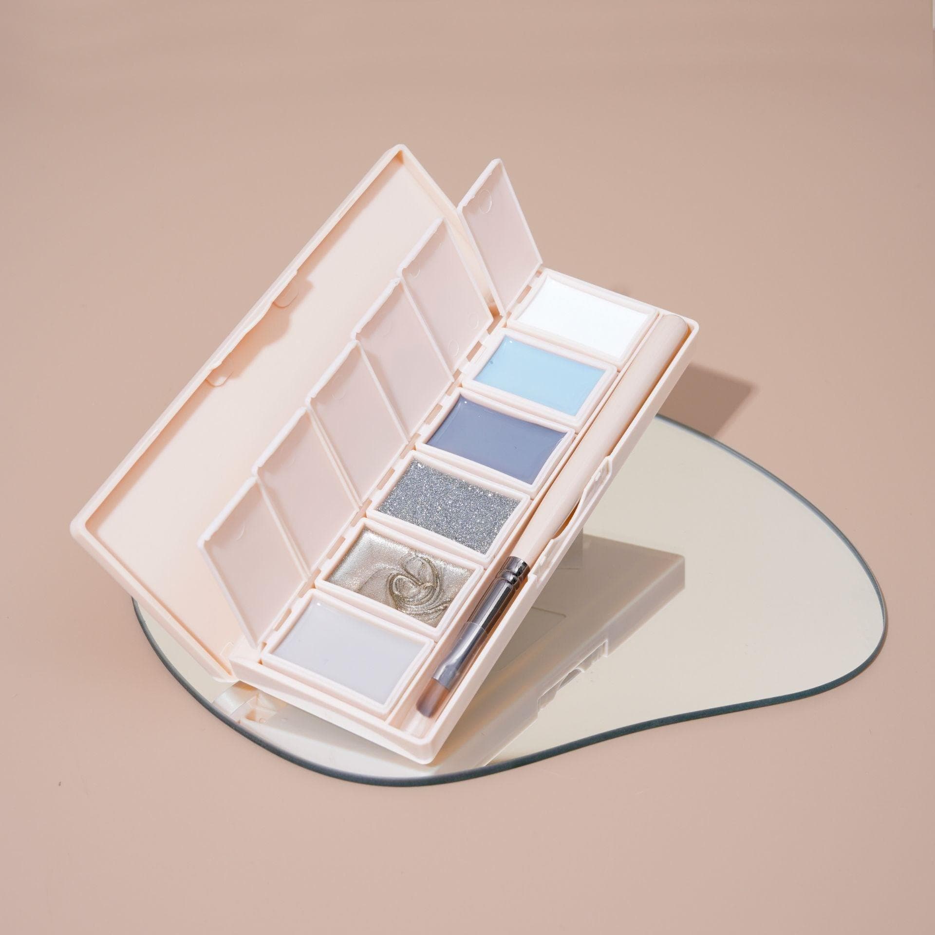 6-Pan Solid Gel Nail Polish Palette - Bleu - Ambedobeauty