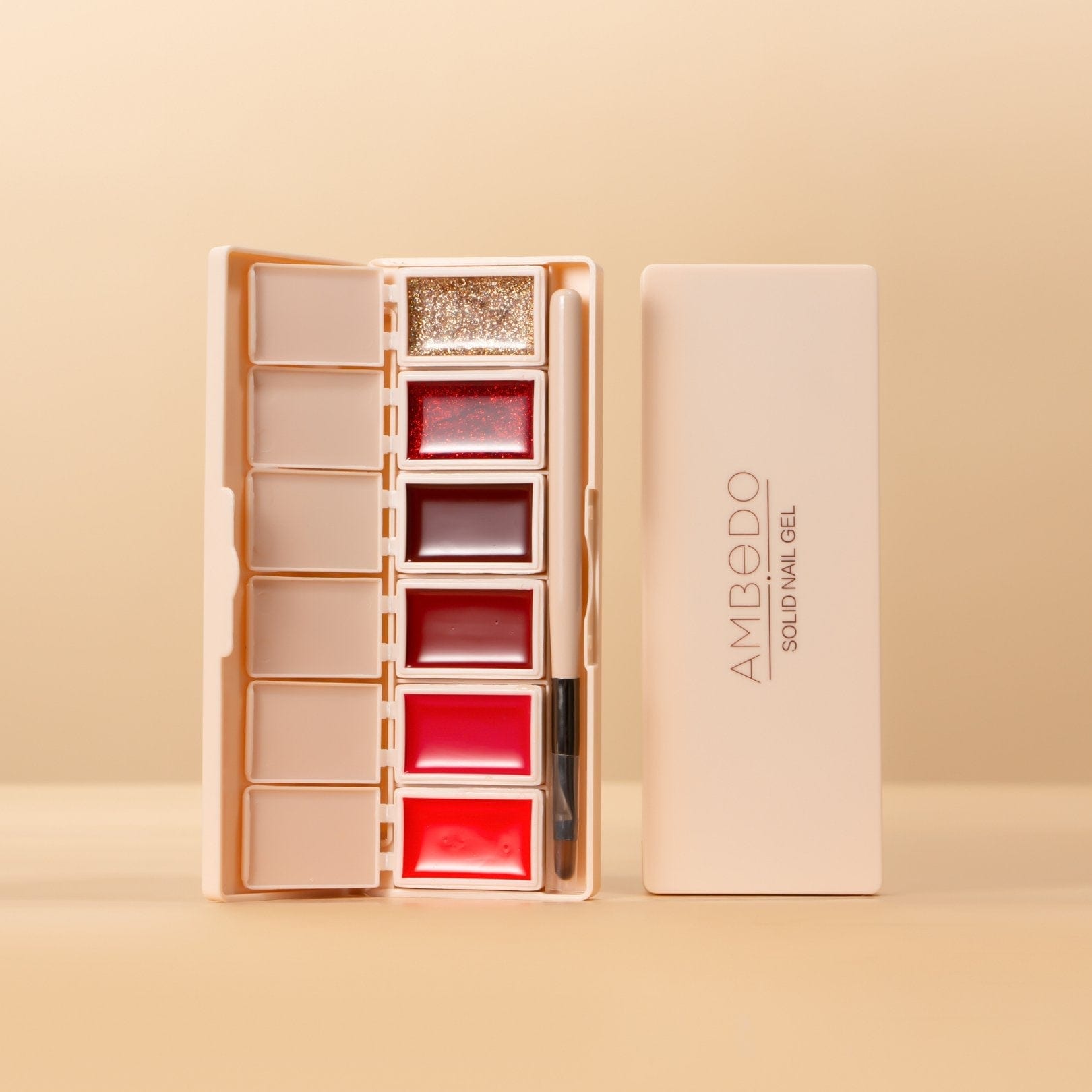 6 - Pan Solid Gel Nail Polish Palette | Chilli - Ambedo Beauty