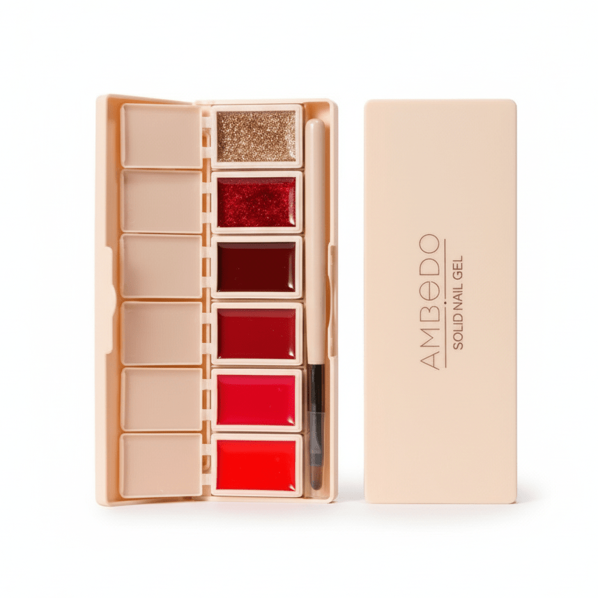 6 - Pan Solid Gel Nail Polish Palette | Chilli - Ambedo BeautyNail Polishes