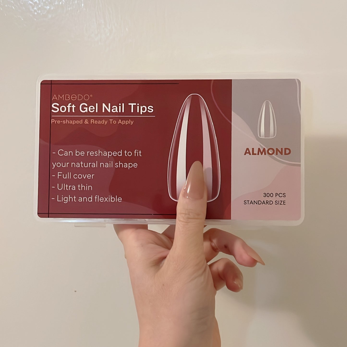 300pcs Ultra-Thin Nail Extension Soft Nail Tips- Almond