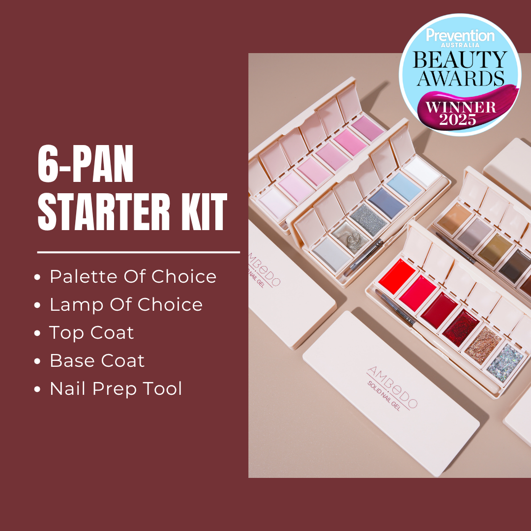 Ambedobeauty Nail Polishes Award Winning 6-Pan Starter Kit | Home Use