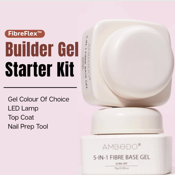 Builder Gel Nail Starter Kit with LED Lamp - Ambedo BeautyNail Polishes