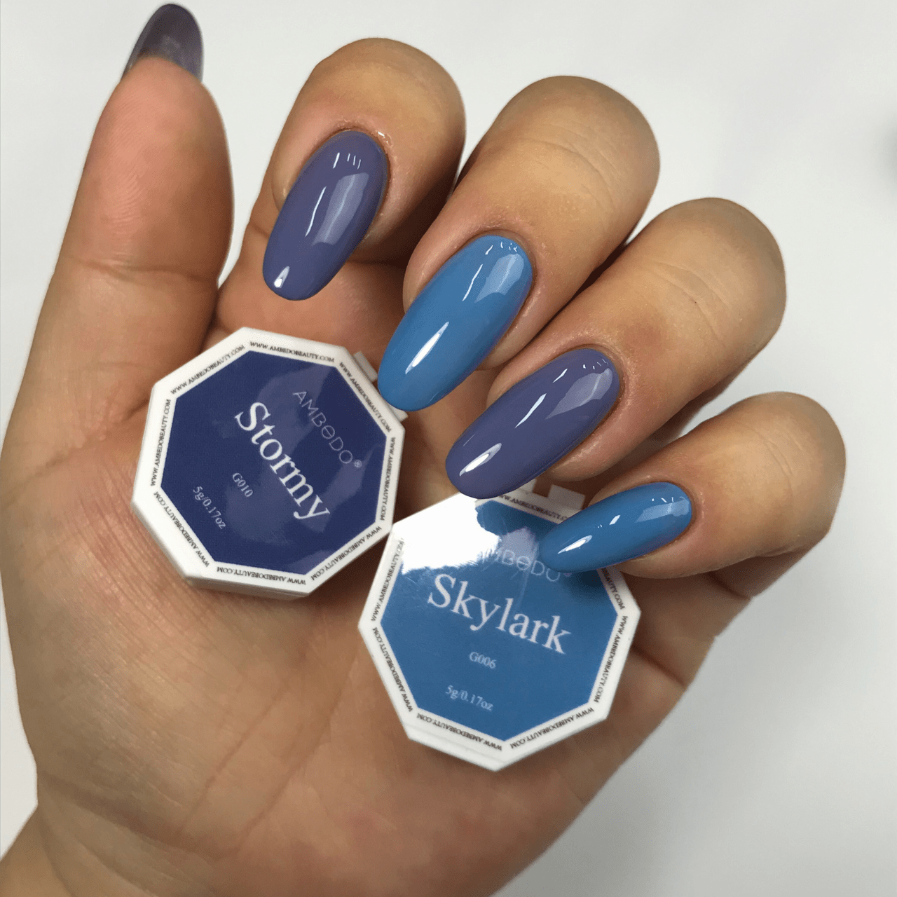 Ambedobeauty Nail Polishes Skylark DIY Gel Refill Capsules| Misty Coast -Blue/Green/Grey