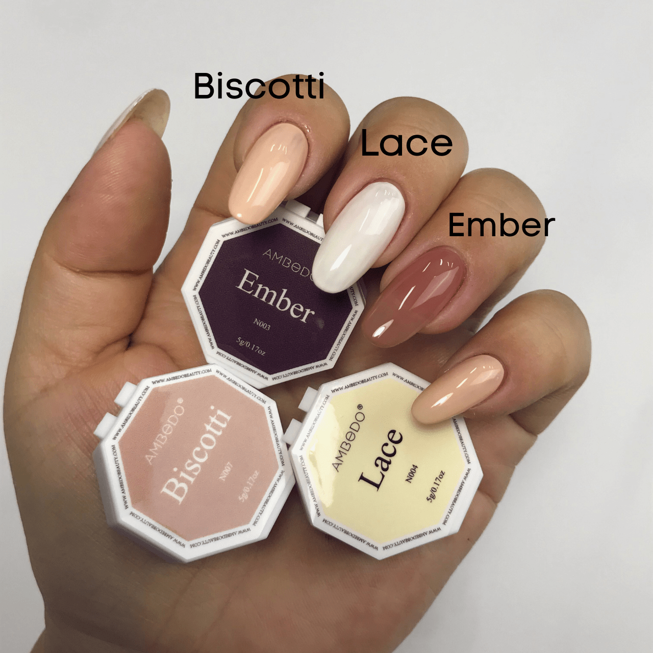 Ambedobeauty Nail Polishes Biscotti DIY Gel Refill Capsules| Neutral Core-Beige/Cream/Nude
