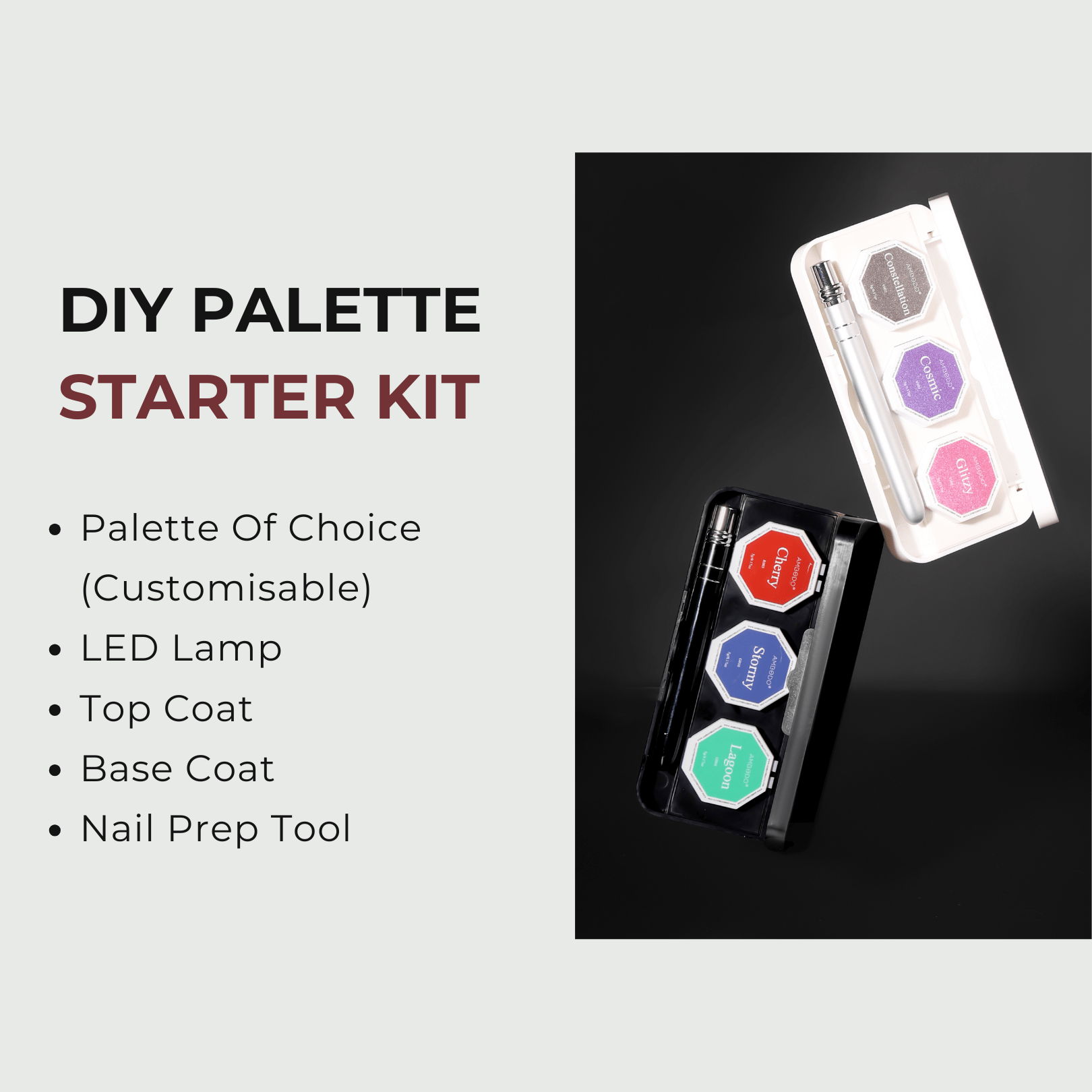 Ambedobeauty Nail Polishes DIY Palette Starter Kit | Home Use