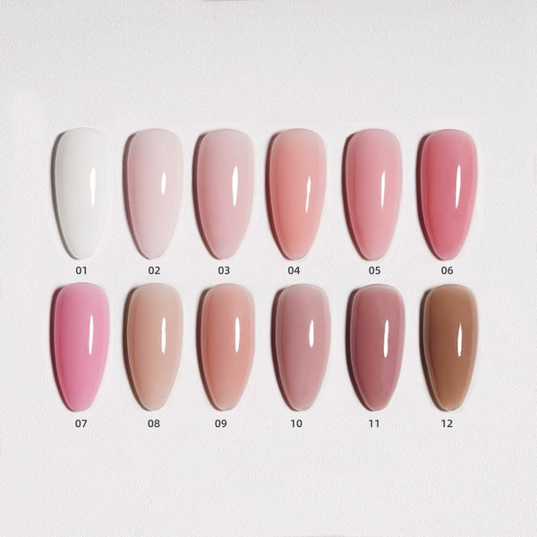Nail extension and strengthening builder gel texture close-up by Ambedo Beauty