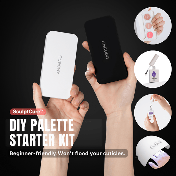 Solid Gel Nail Polish Starter Kit | DIY Palette with LED Lamp - Ambedo BeautyNail Polishes