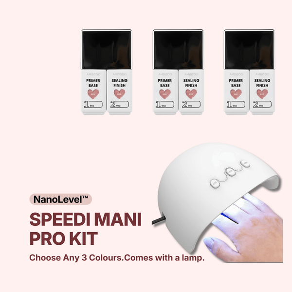 Speedi Mani Gel Polish Pro Kit | 3 Colours with LED Lamp - Ambedo Beauty