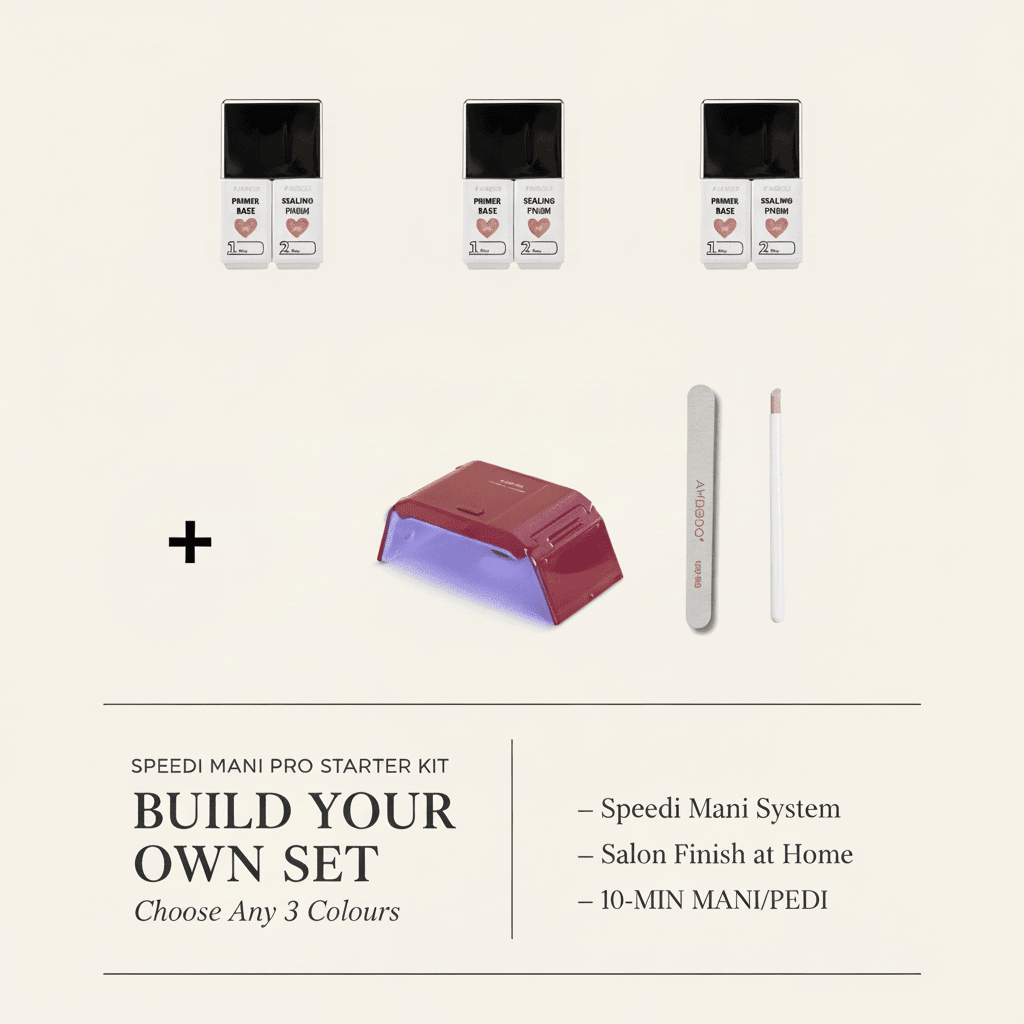 Speedi Mani PRO Starter Kit - 3 Colours with lamp - Ambedo BeautyNail Polishes