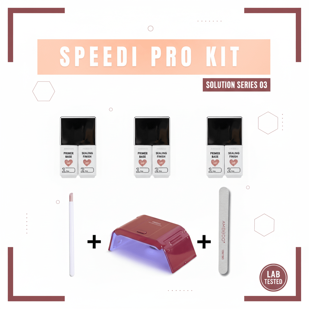 Speedi Mani PRO Starter Kit | 3 Colours with Lamp - Ambedo BeautyNail Polishes
