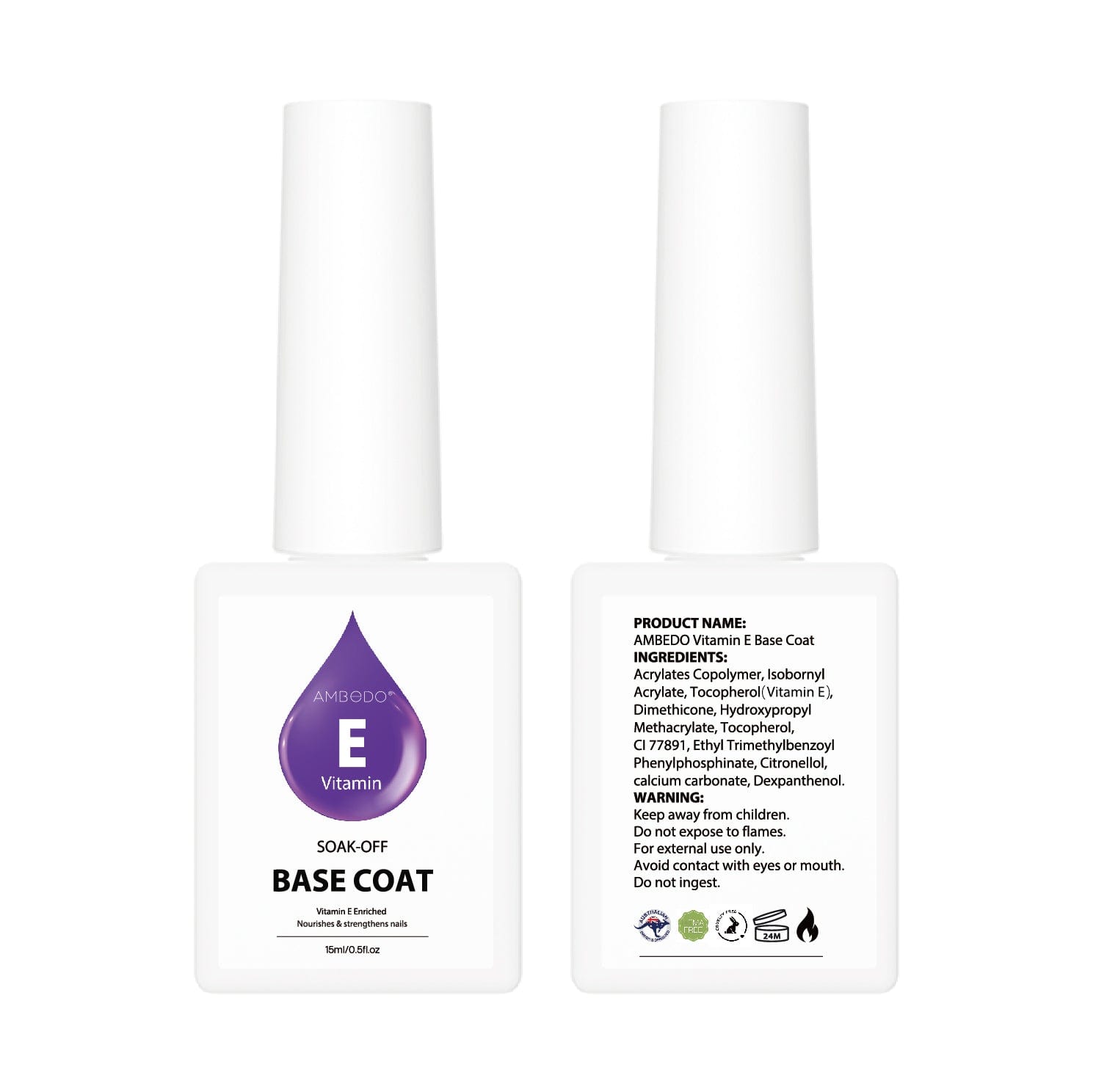 Vitamin E-Infused Base Coat - Ambedobeauty