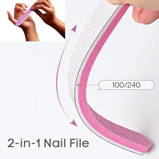 2-In-1 Nail File - Ambedobeauty solid gel nail polish palette nail care tool