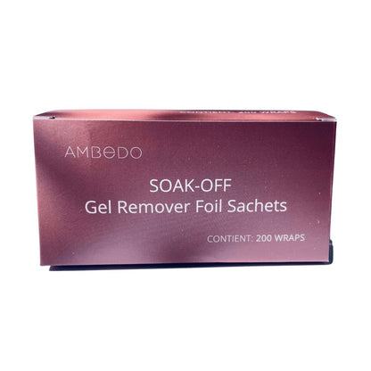 Soak Off Foil Nail Gel Remover Wraps - 200pcs - Ambedobeauty
